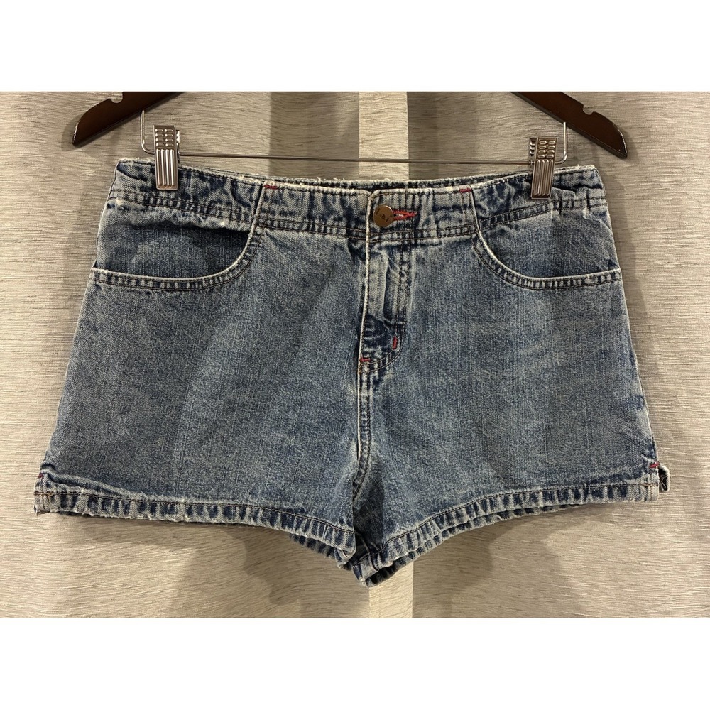 Vintage Y2K LEI Womens Jeans Shorts Low Rise Size 11 Hot Pants Festival